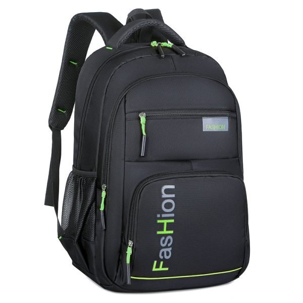 MOCHILA MASCULINA E FEMININA DE TECIDO OXFORD PRETA À PROVA DÁGUA, BOLSA PARA COMPUTADOR MASCULINA E FEMININA, MOCHILA DE VIAGEM E LAZER