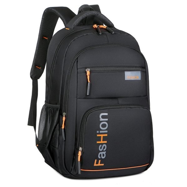 MOCHILA MASCULINA E FEMININA DE TECIDO OXFORD PRETA À PROVA DÁGUA, BOLSA PARA COMPUTADOR MASCULINA E FEMININA, MOCHILA DE VIAGEM E LAZER