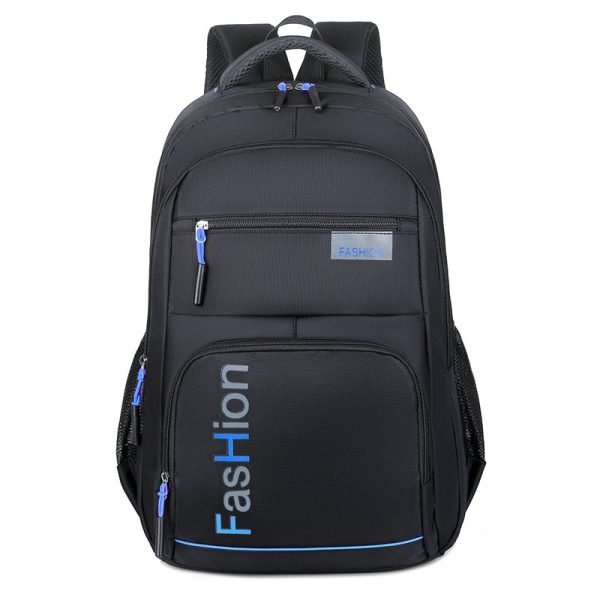 MOCHILA MASCULINA E FEMININA DE TECIDO OXFORD PRETA À PROVA DÁGUA, BOLSA PARA COMPUTADOR MASCULINA E FEMININA, MOCHILA DE VIAGEM E LAZER
